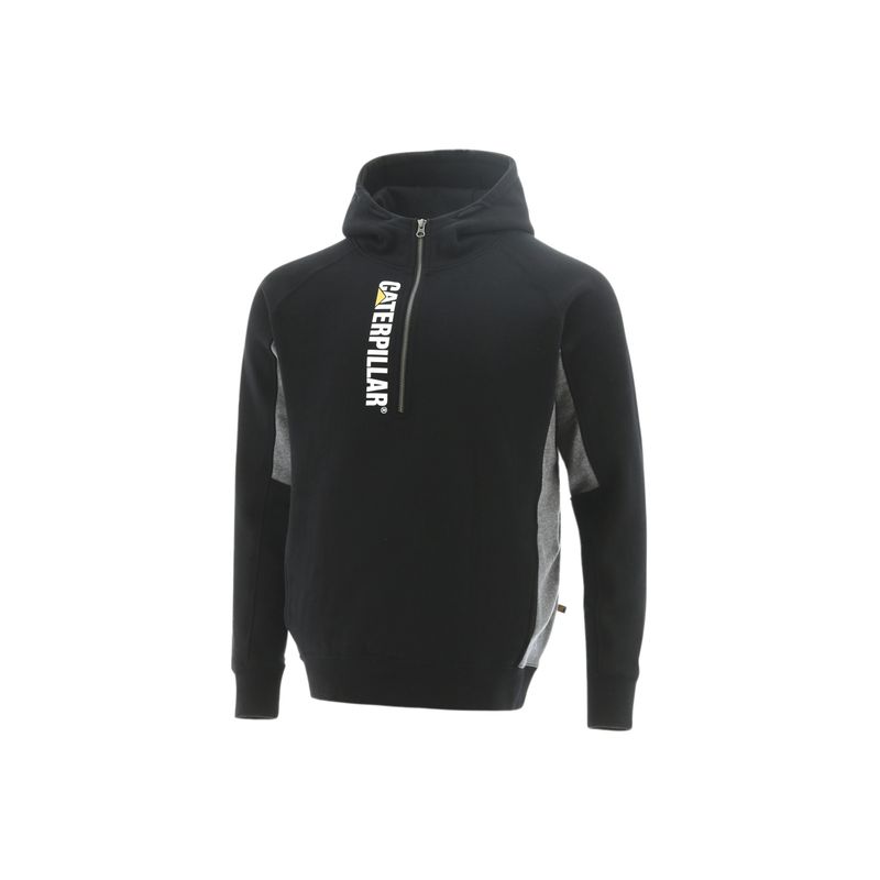 CAT - Polerón Hombre Thompson 1/4 Zip Hoo Negro CAT