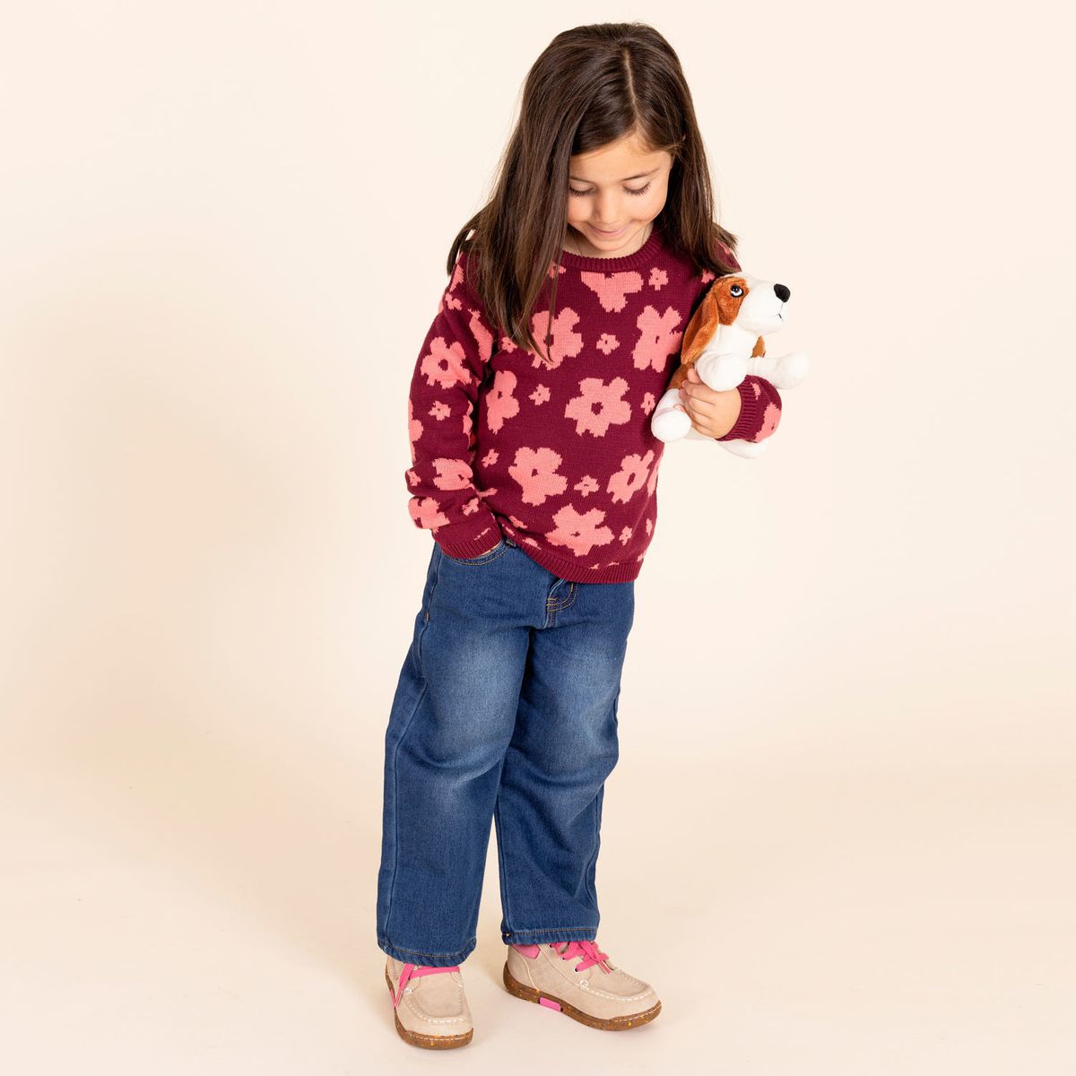 HUSH PUPPIES - Sweater Niña Gaia Rosado HUSH PUPPIES