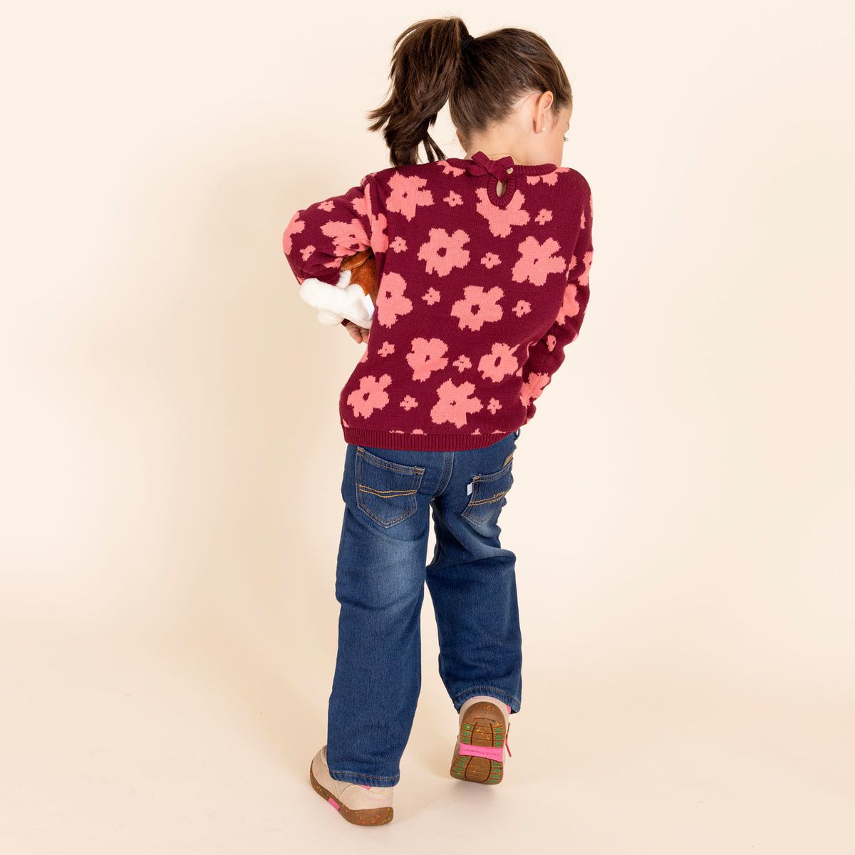 HUSH PUPPIES - Sweater Niña Gaia Rosado HUSH PUPPIES