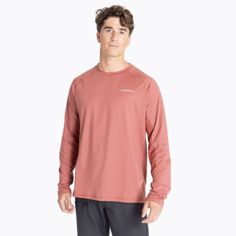 MERRELL - Polera Hombre Long Sleeves Trail Running Rojo MERRELL