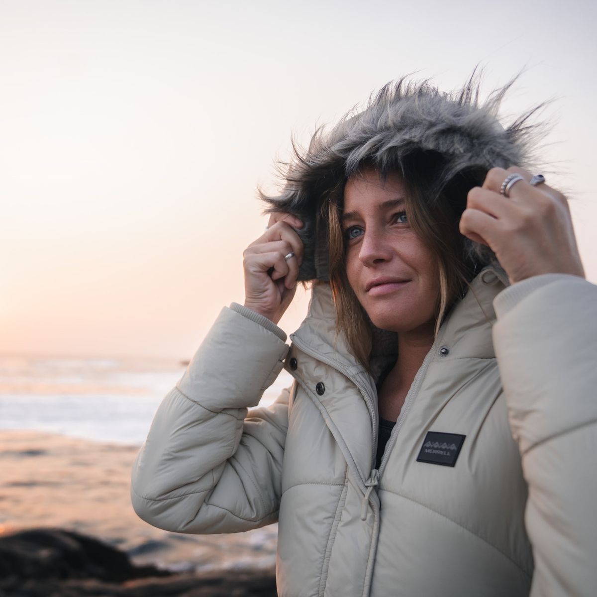 MERRELL - Parka Mujer Fur Café MERRELL