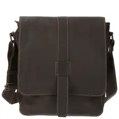 HUSH PUPPIES - Maletín Cuero Unisex Th Drake Cross Café