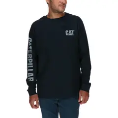 CAT - Polera Trademark Banner Azul Oscuro