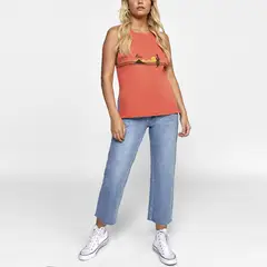 RVCA - Polera Sin Manga Mujer Open Plains Tank Rojo