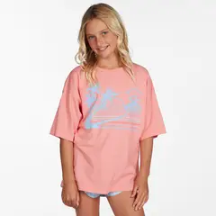 BILLABONG - Polera M/C Niña Cool Summer Rosa