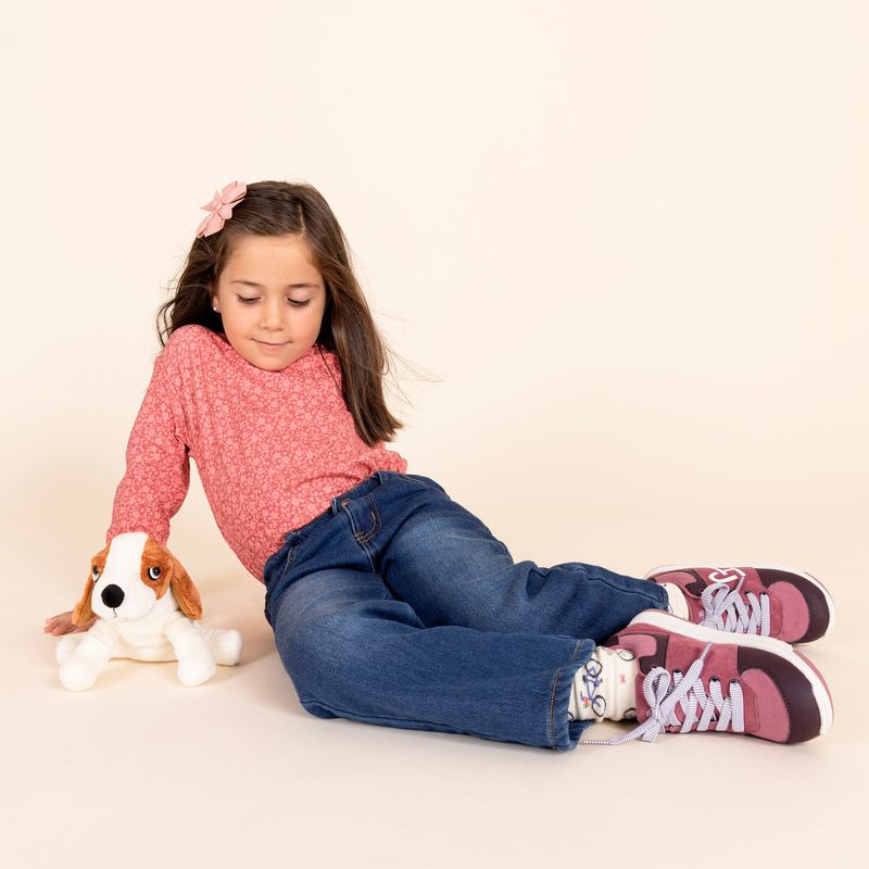 HUSH PUPPIES - Polera M/L Niña Girasol Rojo HUSH PUPPIES