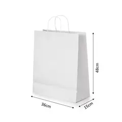GENERICO - Bolsas de Papel Blancas 36x15x48 por 50 unidades…