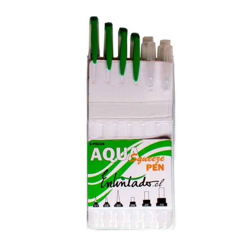 BCASUAL - Pincel Recargable Agua - 6 Unidaes En Estuche Nuevos