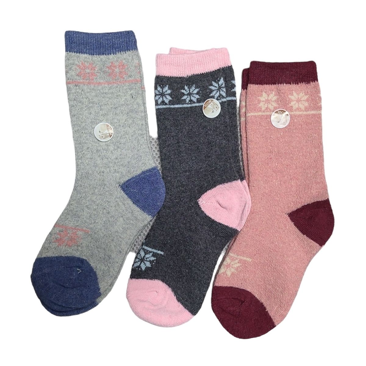 GARSIL - 12 Pares De Calcetines Termicos Para Niñas - Diseños - Docena