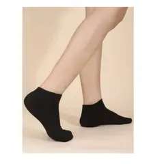 EVERSO - Pack 12 Calcetines Bambú Tobilleras Solo Negras