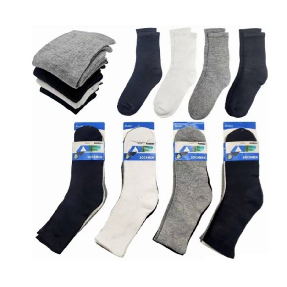 EVERSO - 12 Pares Calceta Deportiva Hombre media Caña.