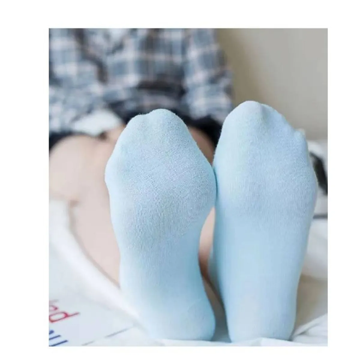 EVERSO - Pack 12 Pares Calcetines De Niña Bambú Liso.