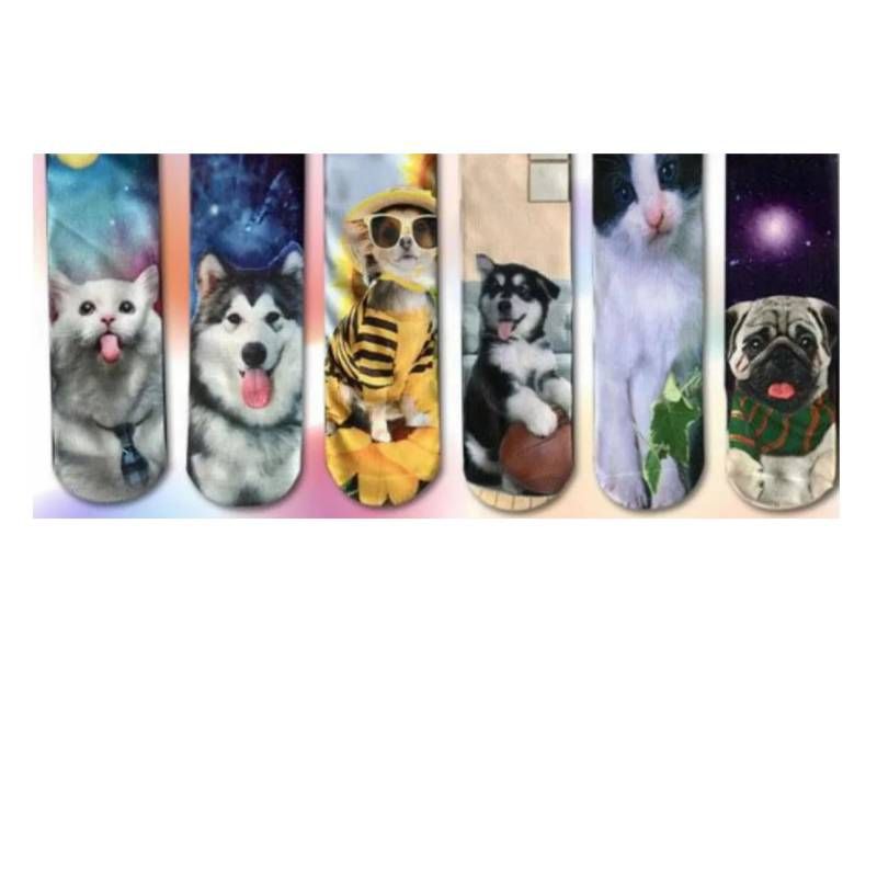 EVERSO - Pack 6 Calcetines Con Diseños Surtidos 3D Largo.