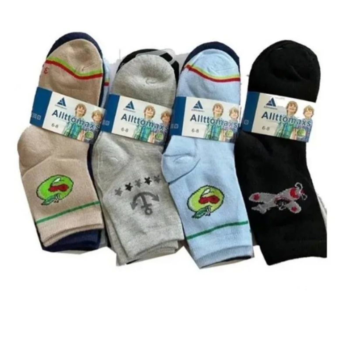 EVERSO - Pack 12 Calcetines De Niño Algodón Con Bambú Tallas 2 A 10.