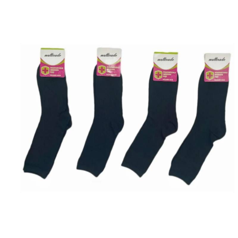 EVERSO - 6 Pares Calcetin Mujer Bambu Diabetico Sin Costuras (negros_.