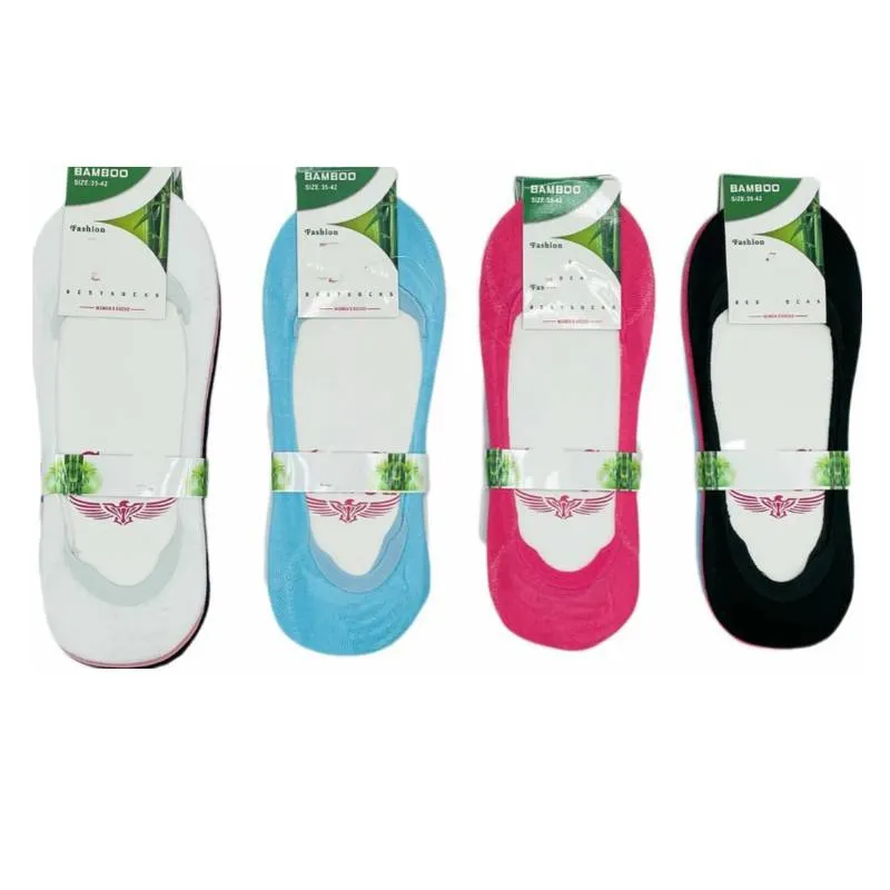 EVERSO - 12 Pares Calcetines Invisibles Mujer Bambu, Panchitas 02.