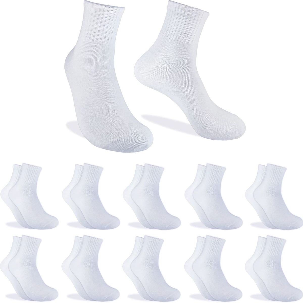 EVERSO - 12 Pares Calcetines Deportivas Para Niño O Niña,unisex