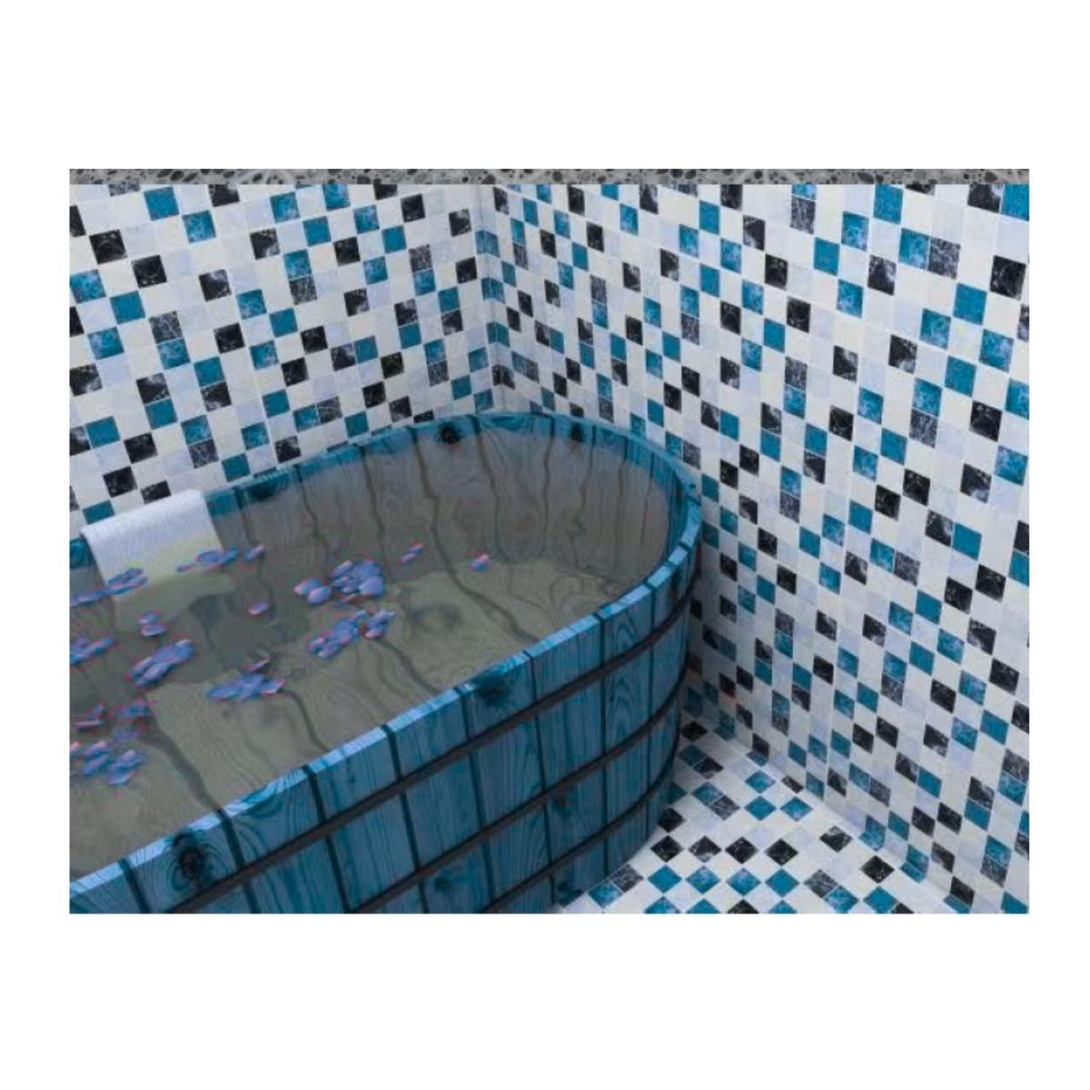 MOBII - Piso Vinilico Adhesivo. Simil Ceramica. 0,9 M2. 1502