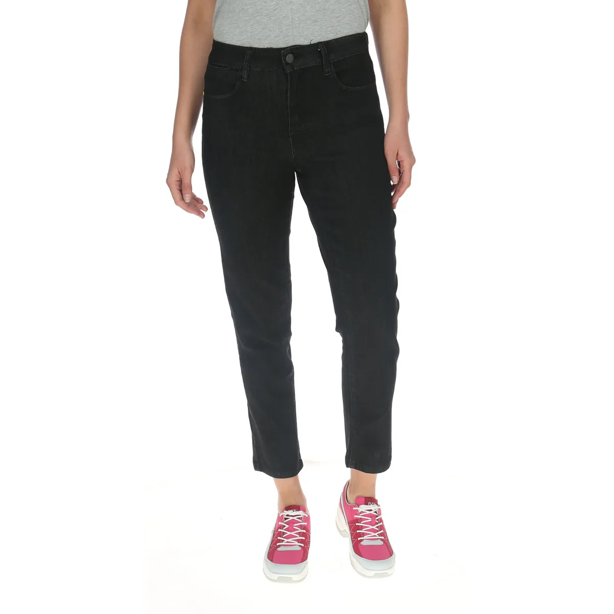 CAT - Jeans Mujer Symbol High Rise Straight Negro CAT