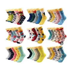 EVERSO - Pack 12 Calcetines Diseños Variados Algodón Para Mujer Largar.