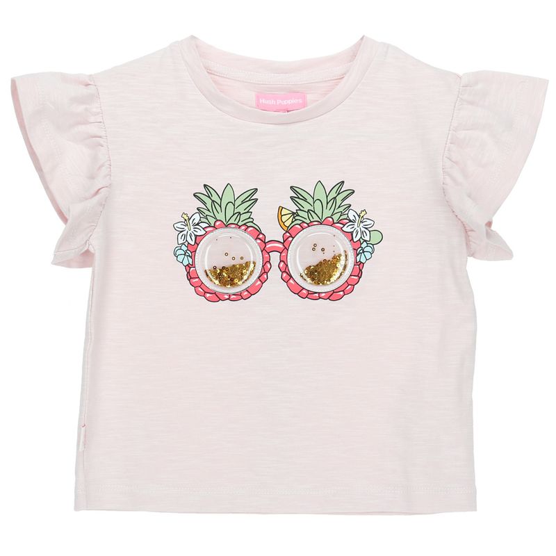 HUSH PUPPIES - Polera M/C Niña Print Rosado HUSH PUPPIES