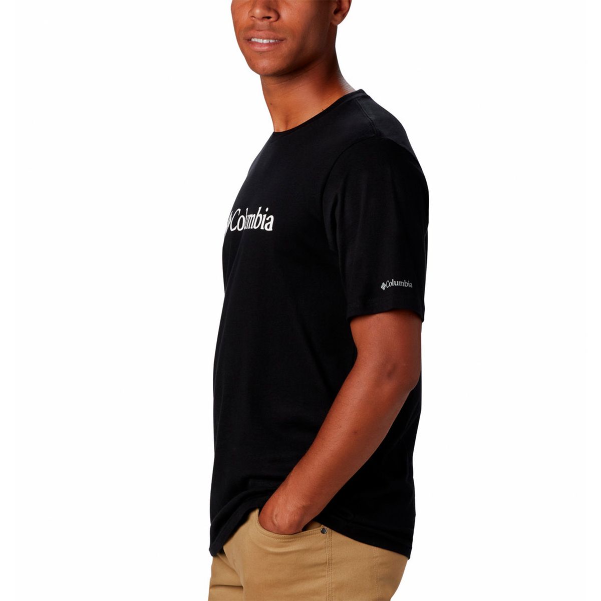 COLUMBIA - Polera Manga Corta Hombre Csc Basic Logo Negro COLUMBIA