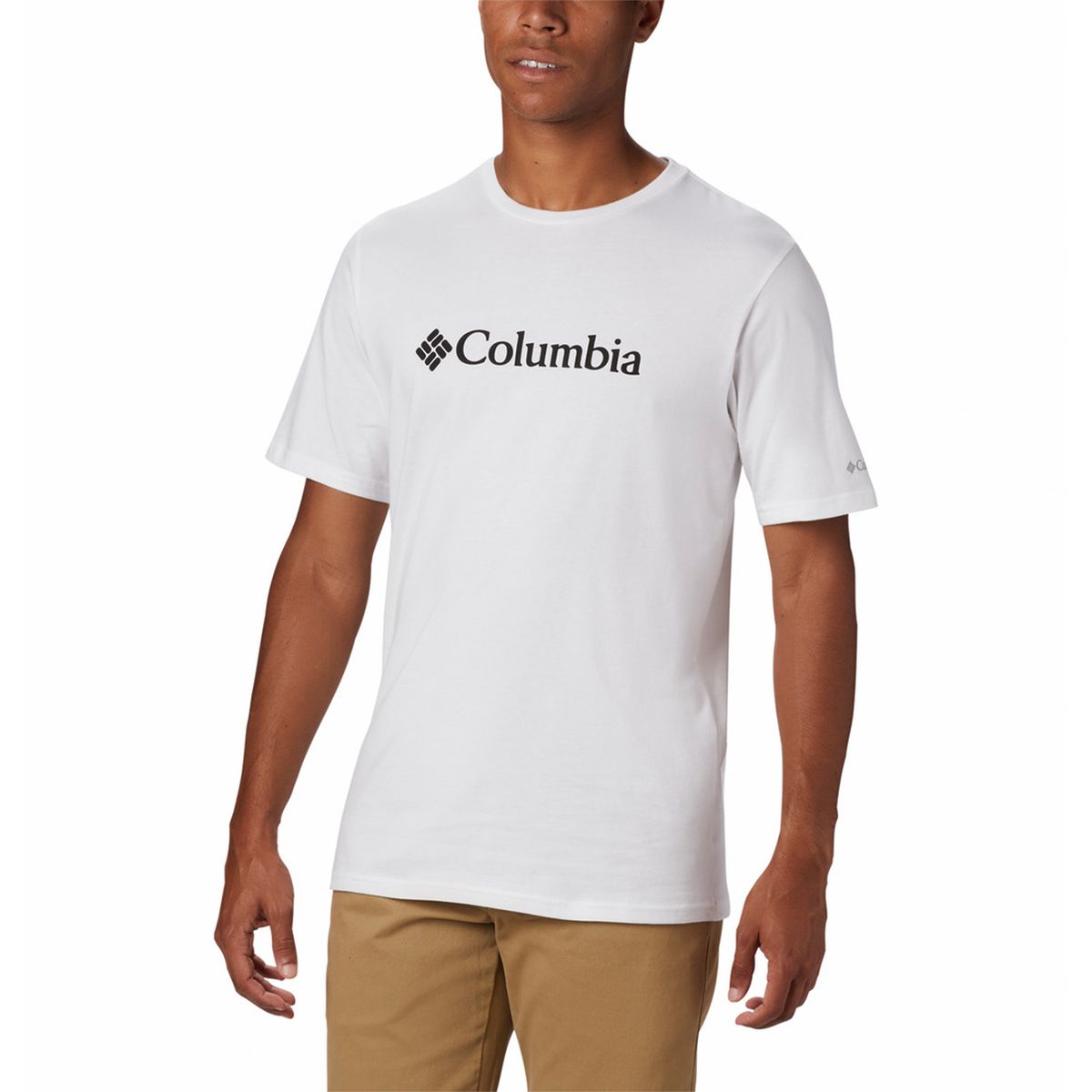 COLUMBIA - Polera Hombre Csc Basic Logo Blanco COLUMBIA