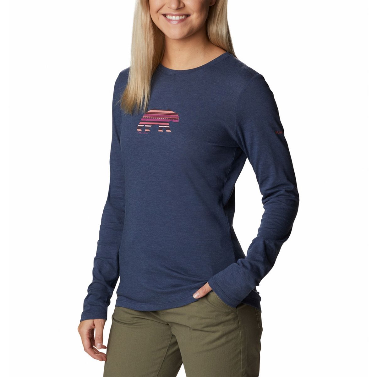 COLUMBIA - Polera M/L Mujer Hidden Haven Ls Tee Azul COLUMBIA