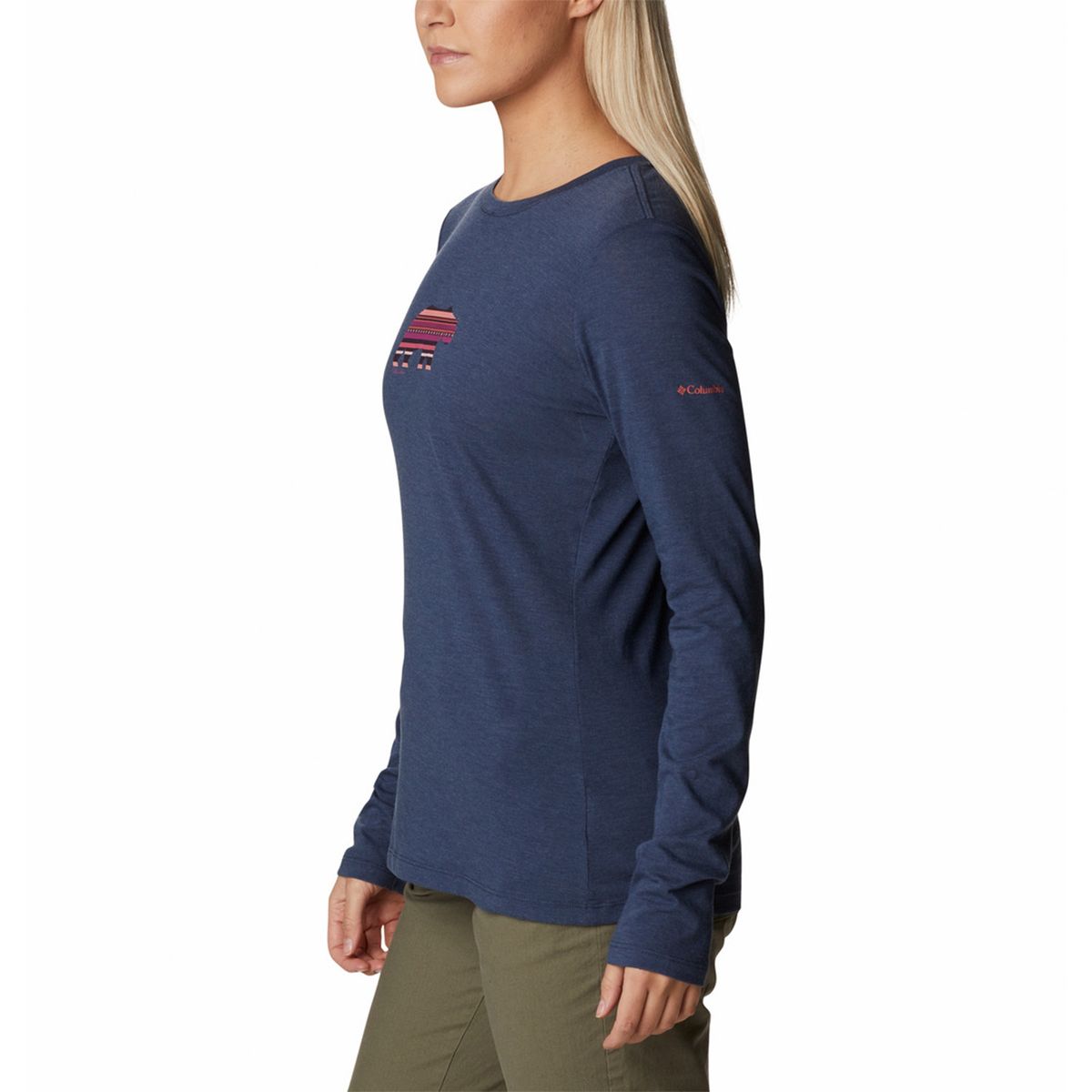 COLUMBIA - Polera M/L Mujer Hidden Haven Ls Tee Azul COLUMBIA