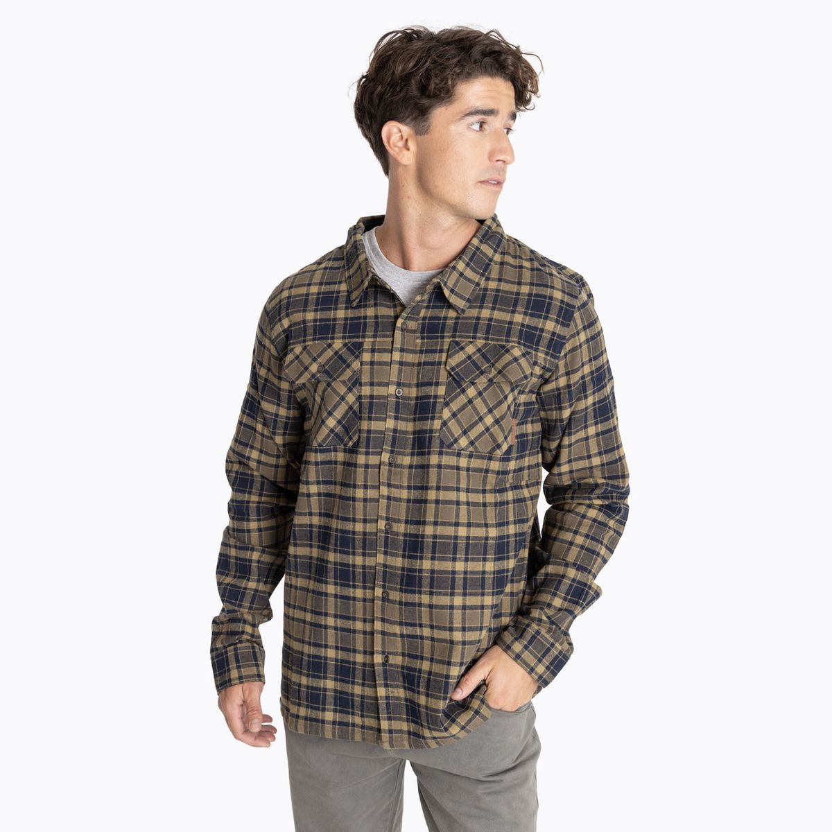 MERRELL - Camisa Hombre Franela Winter Azul MERRELL