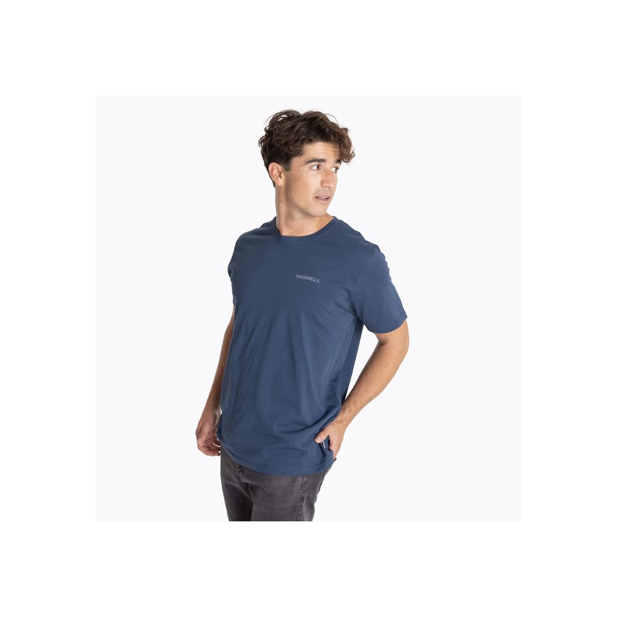 MERRELL - Polera Hombre Back Print Azul MERRELL