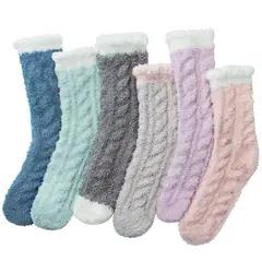 EVERSO - Pack 12 Calcetines Toalla Polar Niñas Liso