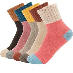 EVERSO - 12 Pares Calcetines De Lana Para Niñas