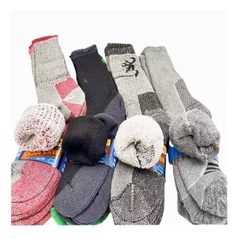 EVERSO - Precio X12 Calcetines Para Mujer y Hombre 100 Algodón Grueso Invierno