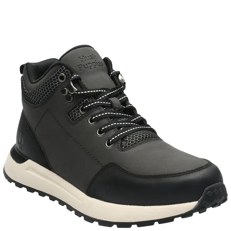 HUSH PUPPIES - Botin Cuero Hombre Astro Negro HUSH PUPPIES