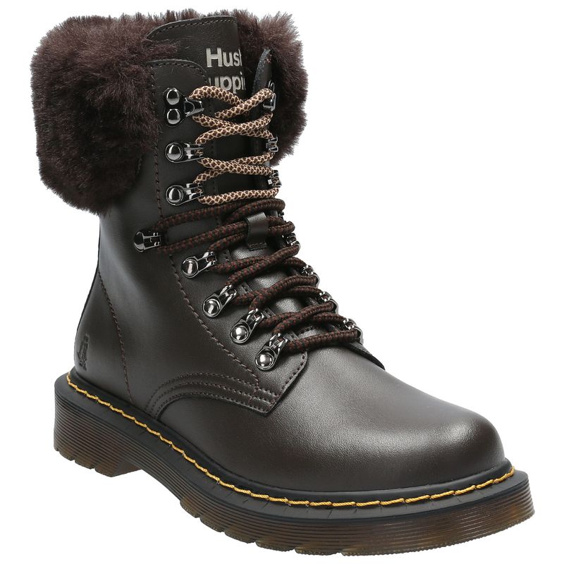 HUSH PUPPIES - Botin Cuero Mujer Lassie Café HUSH PUPPIES