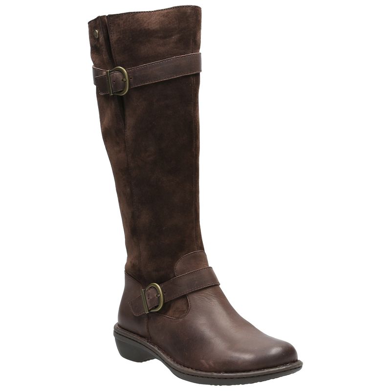 HUSH PUPPIES - Bota Cuero Mujer Luana Café HUSH PUPPIES