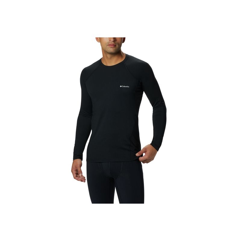 COLUMBIA - Polera Primera Capa Hombre Midweight Str Negro COLUMBIA