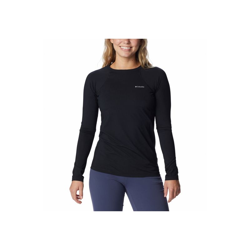 COLUMBIA - Polera Primera Capa Mujer Midweight Stch Negro COLUMBIA