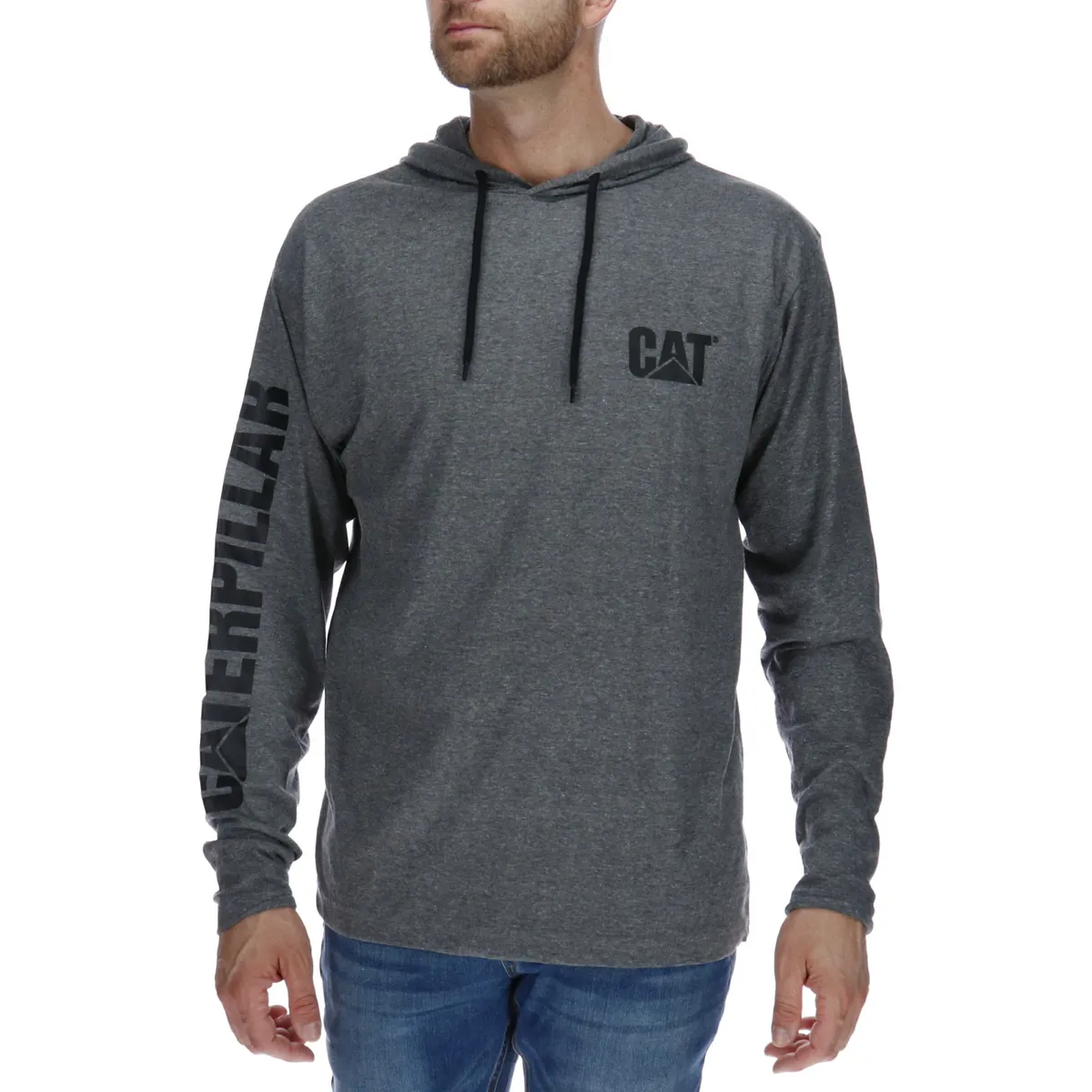 CAT - Poleron Hombre Upf Hooded Banner Gris CAT