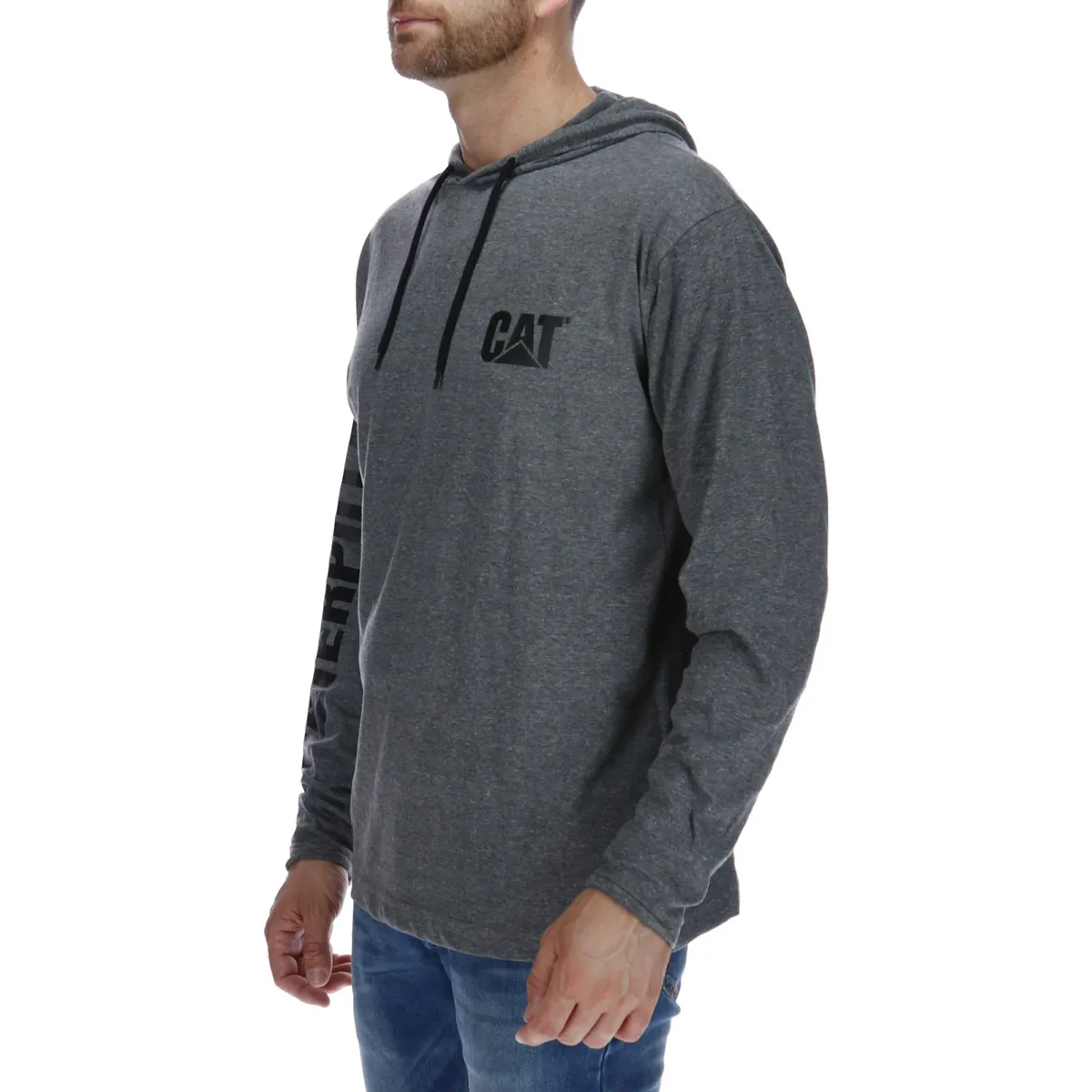 CAT - Poleron Hombre Upf Hooded Banner Gris CAT