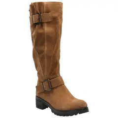 HUSH PUPPIES - Bota Cuero Mujer Ester Café
