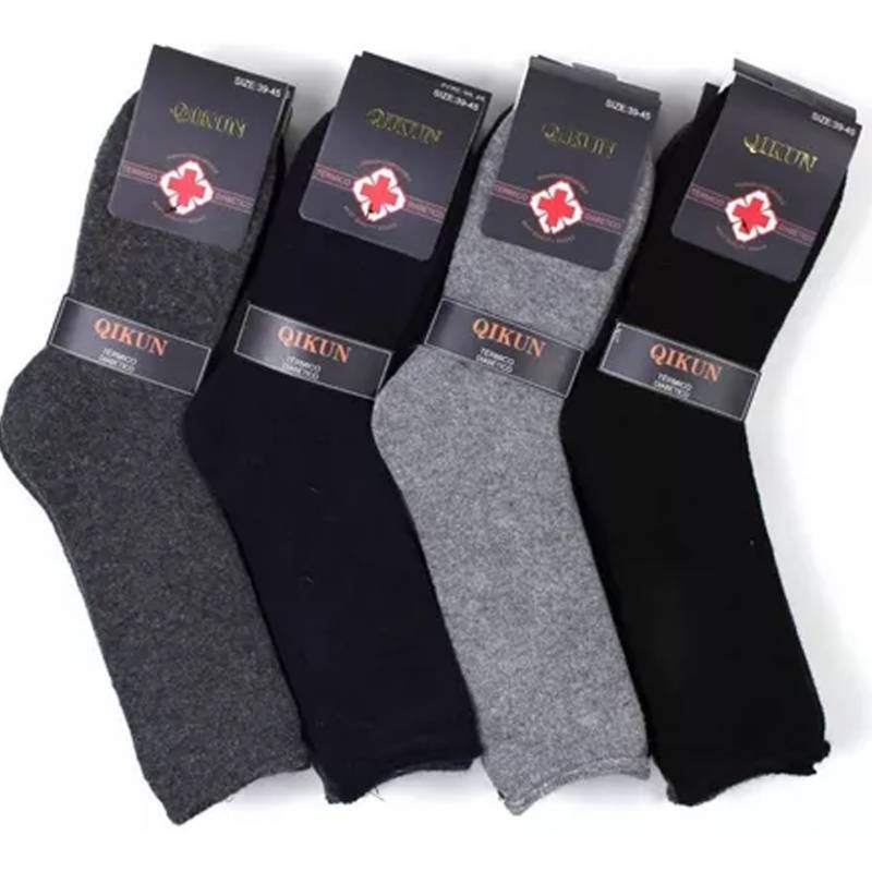 EVERSO - Pack 12 Calcetín Diabético+térmico Hombre Algodón Toalla 02a