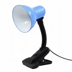 GENERICO - Pack X2 Lampara Flexible De Pinza Para Escritorio Velador celeste