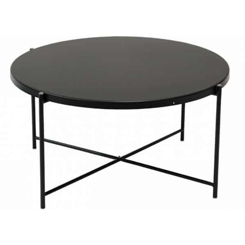 DE PIES A CABEZA - Mesa Centro Alina Metal 84 Cms, Negro DE PIES A CABEZA