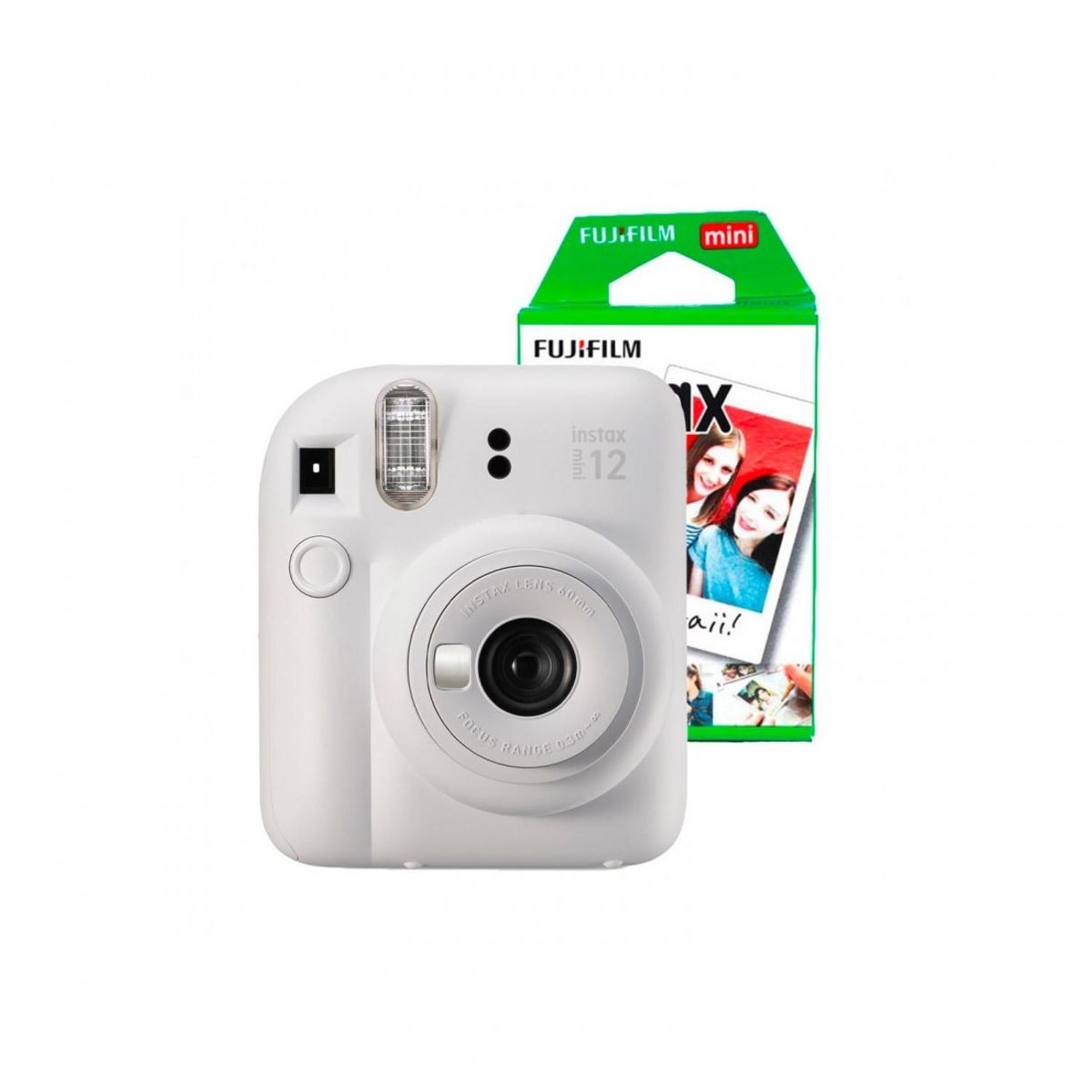 FUJIFILM - Cámara Instax Mini 12 Color Blanco Invierno + 10 Films