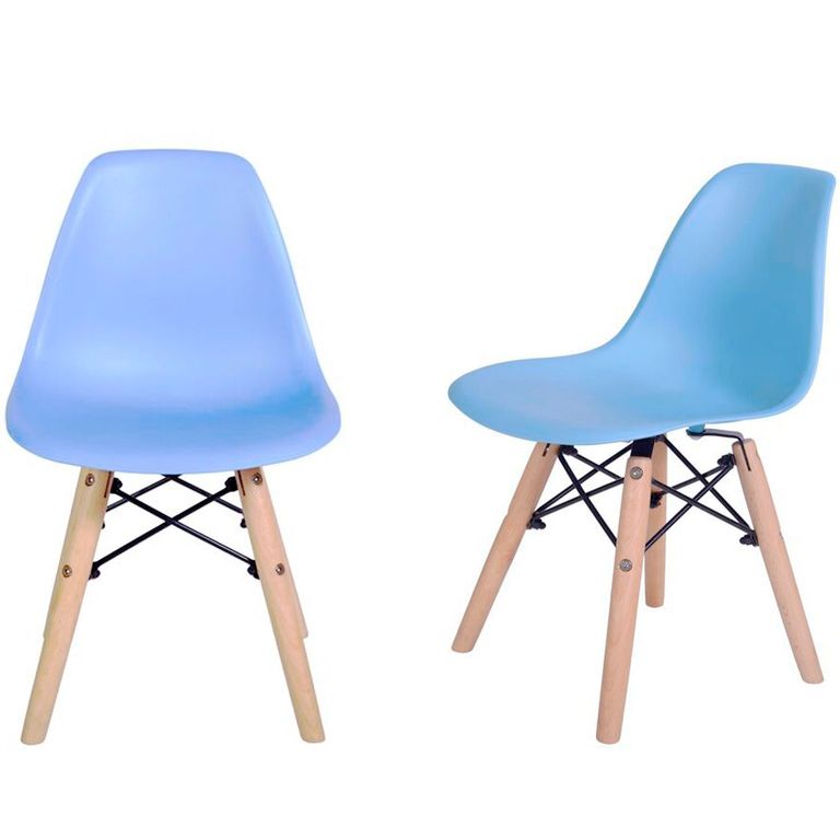 Set De 2 Sillas Eames Kids Celeste