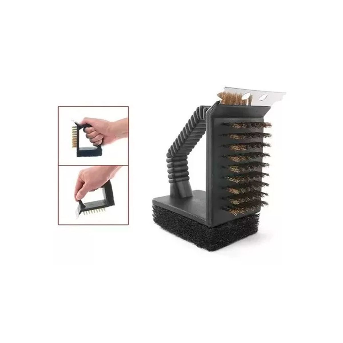 GENERICO - Cepillo Limpia Parrilla 3 Caras