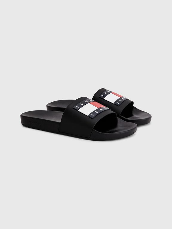 Sandalias Logo Flag Negro Tommy Jeans