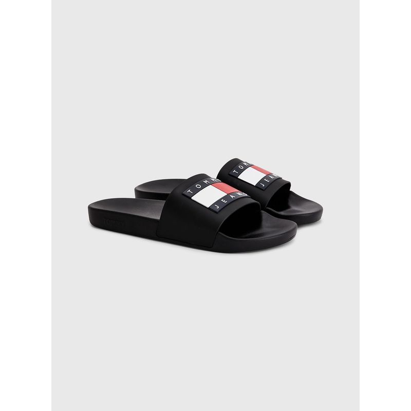 TOMMY HILFIGER - Sandalias Logo Flag Negro Tommy Hilfiger